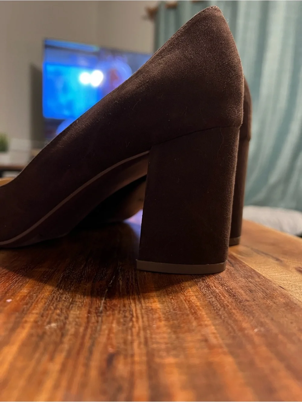 Marc Fisher Chocolate Brown Pointed Toe Block Heel Pumps NWT Size 8.5M
